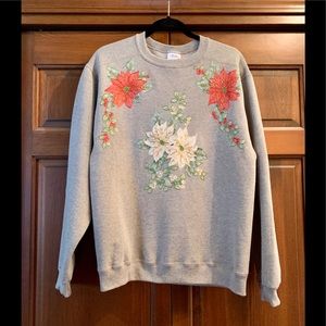 Christmas Crew Neck Appliqué Sweatshirt